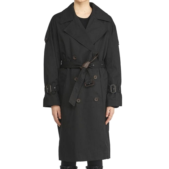 NWT BADGLEY MISCHKA | Cotton Double-breasted Trench Coat - Picture 1 of 6